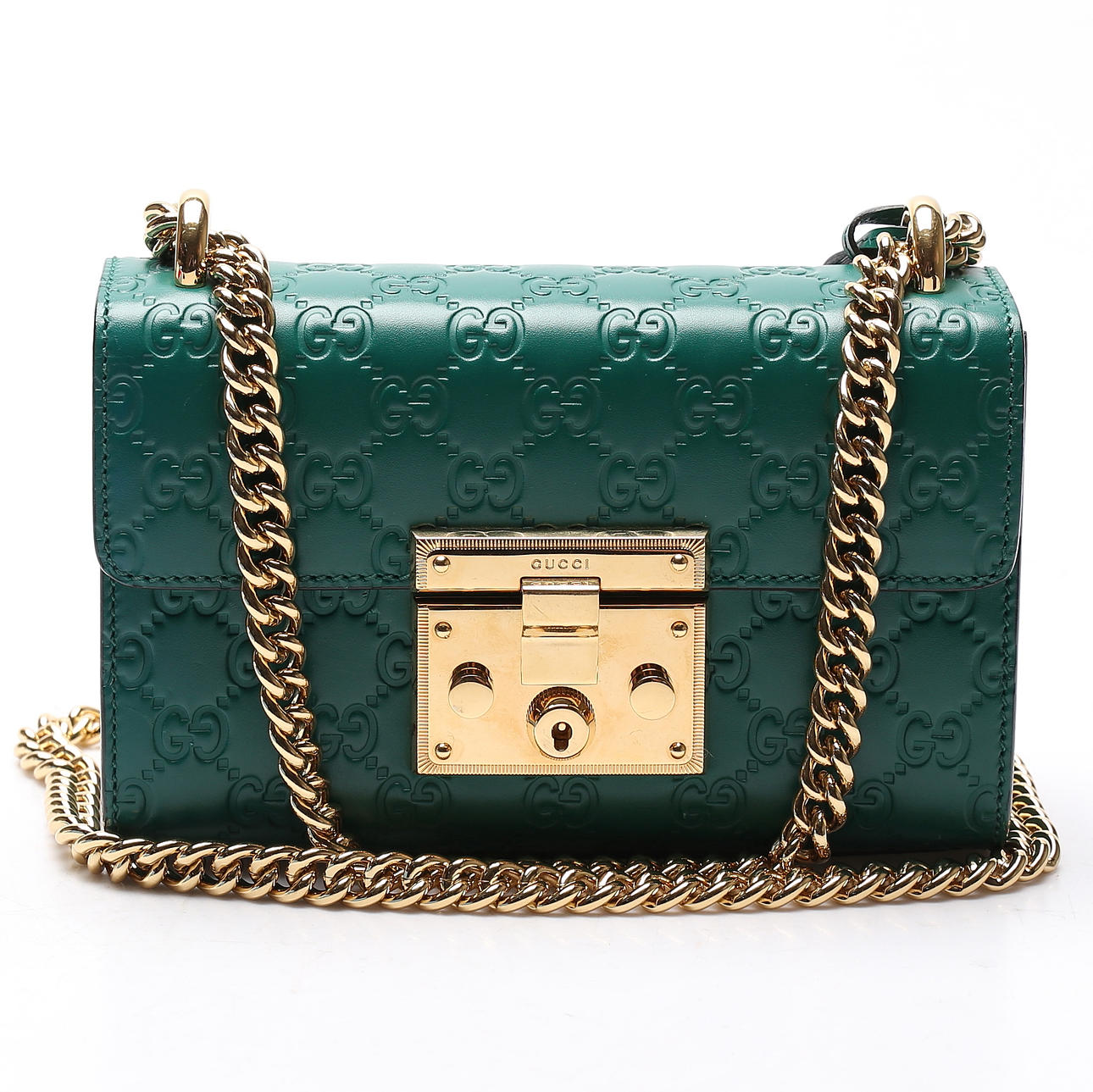 GUCCI, Bag, Guccissima, green leather.