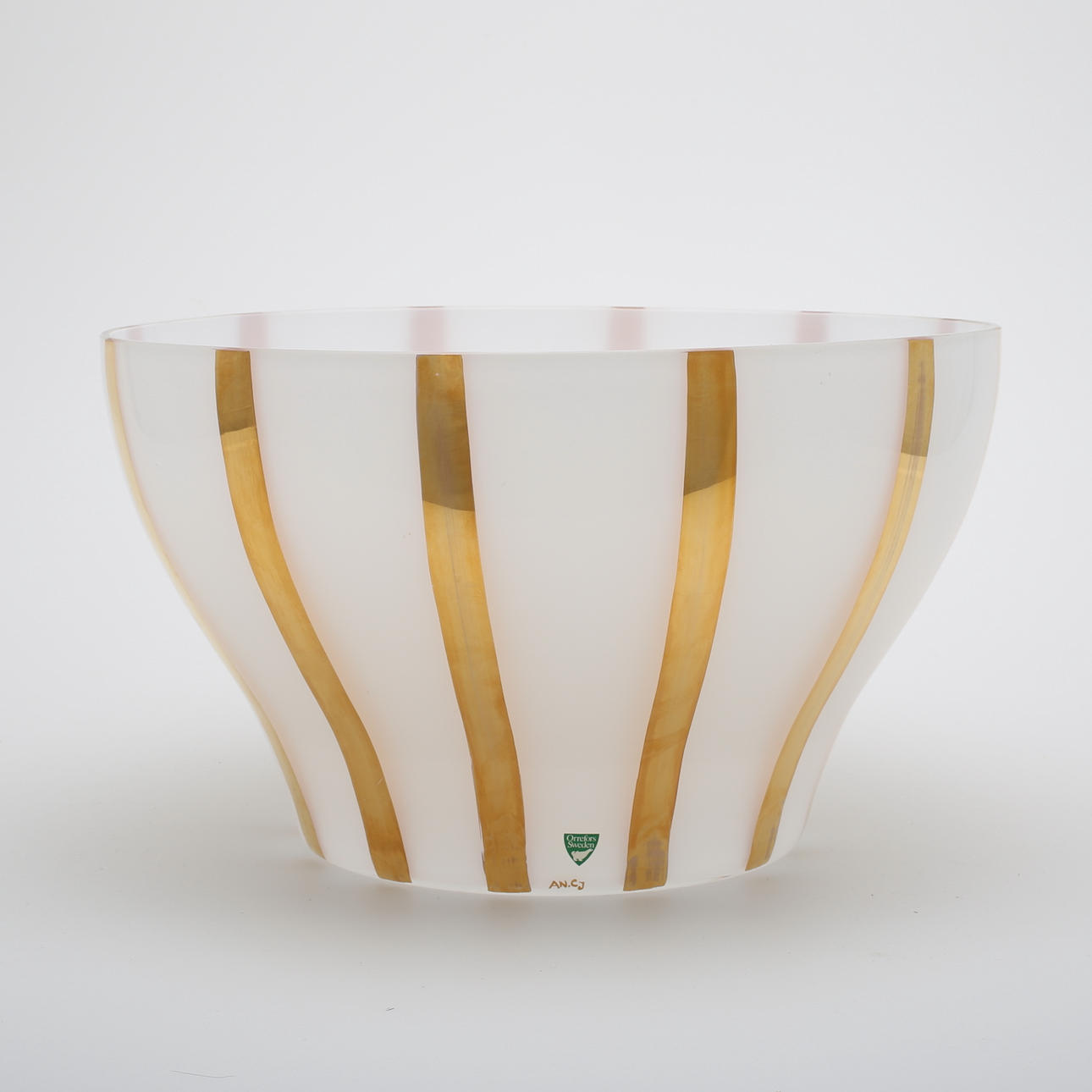 ANNE NILSSON. Skål, glas, Orrefors, signerad AN.CJ.