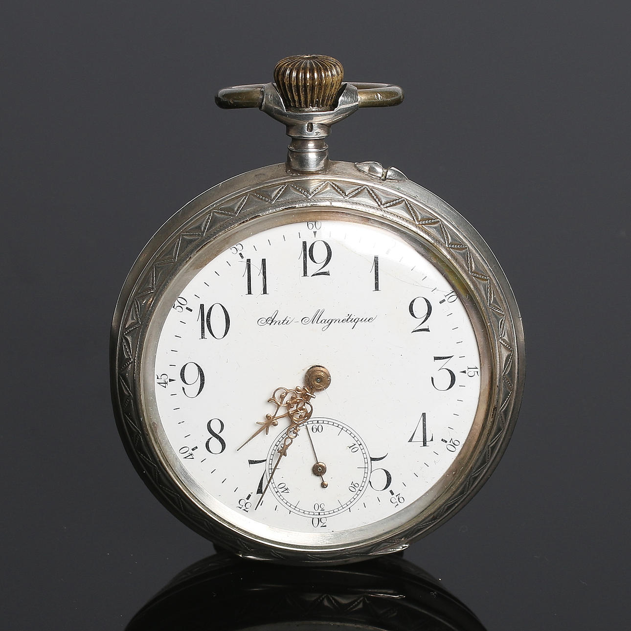 FICKUR, silver, "Järnvägsur", 1900-talets början.