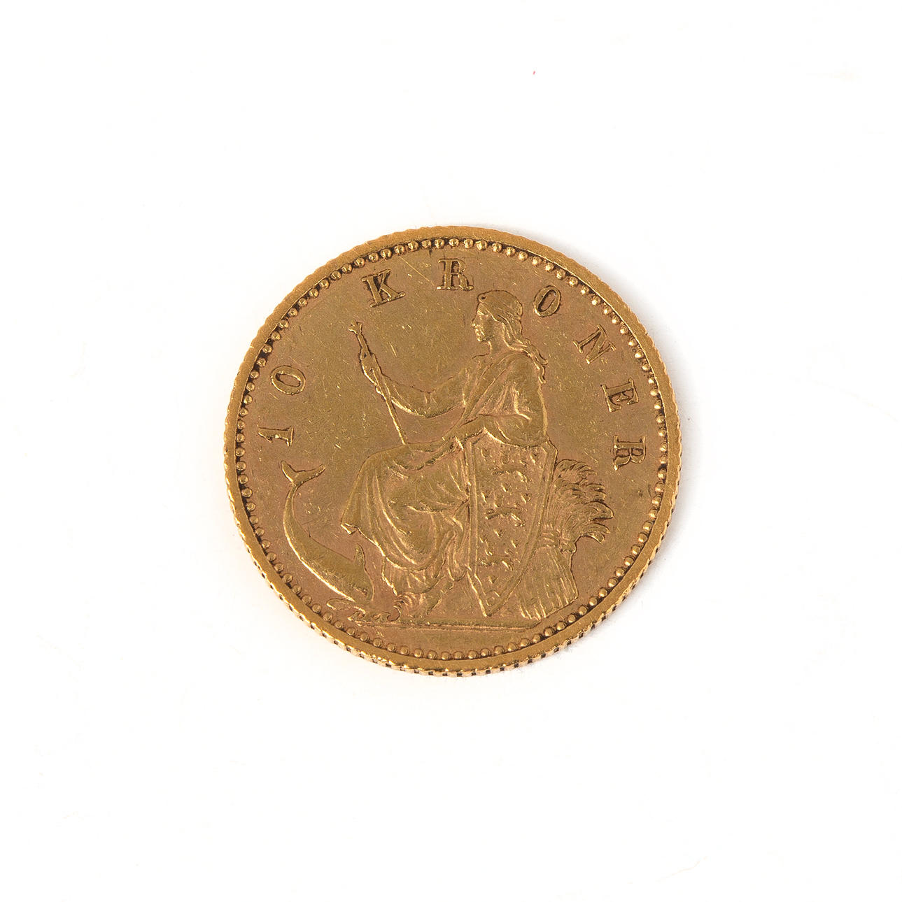 10 kr., Christian IX af Danmark, 18K guld, 1900.