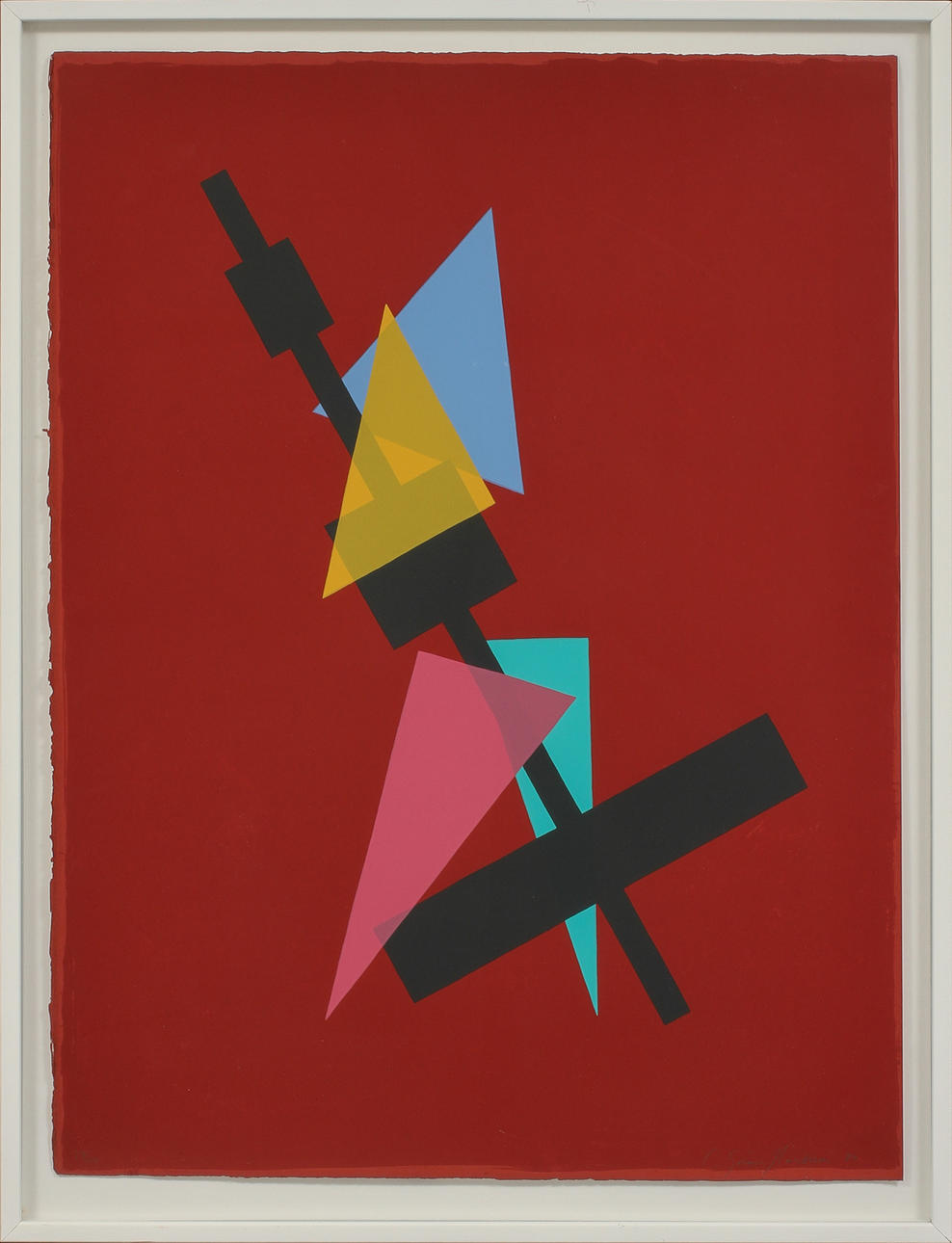 CLAES GÖRAN KARLSSON. Komposition, färglitografi, signerad och numrerad 27/200.