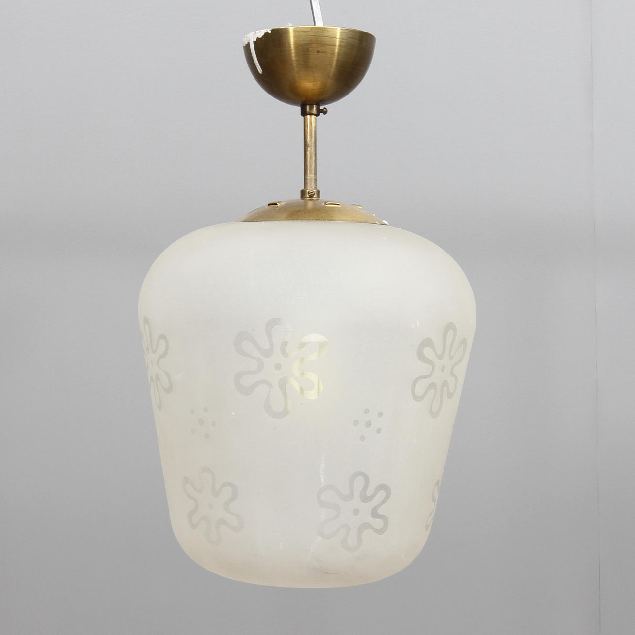 TAKLAMPA, glas, 1940-tal.