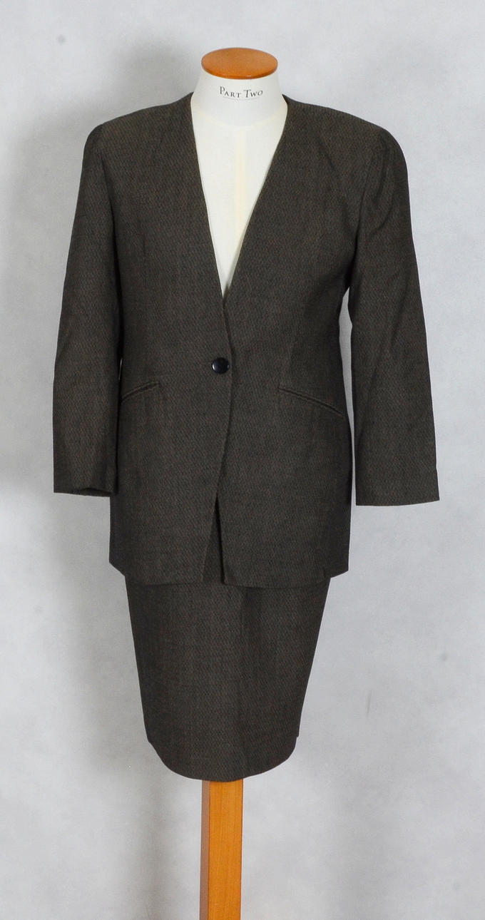 CHRISTIAN DIOR. DRÄKT, kavaj och kjol. 80-tal.