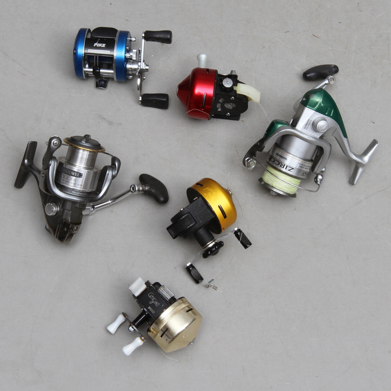 FISKERULLAR, 6 st, bl a Shimano Twin Power 4000FA.