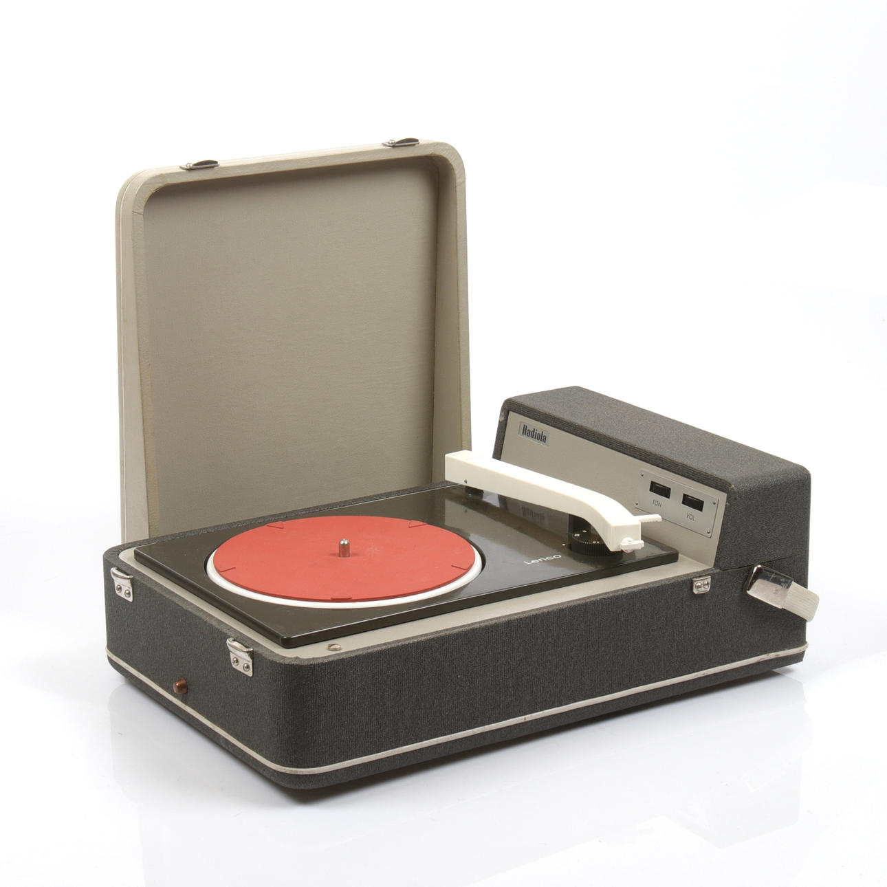 PORTABLE TURNTABLE, Radiola, Lenco. 1960s.