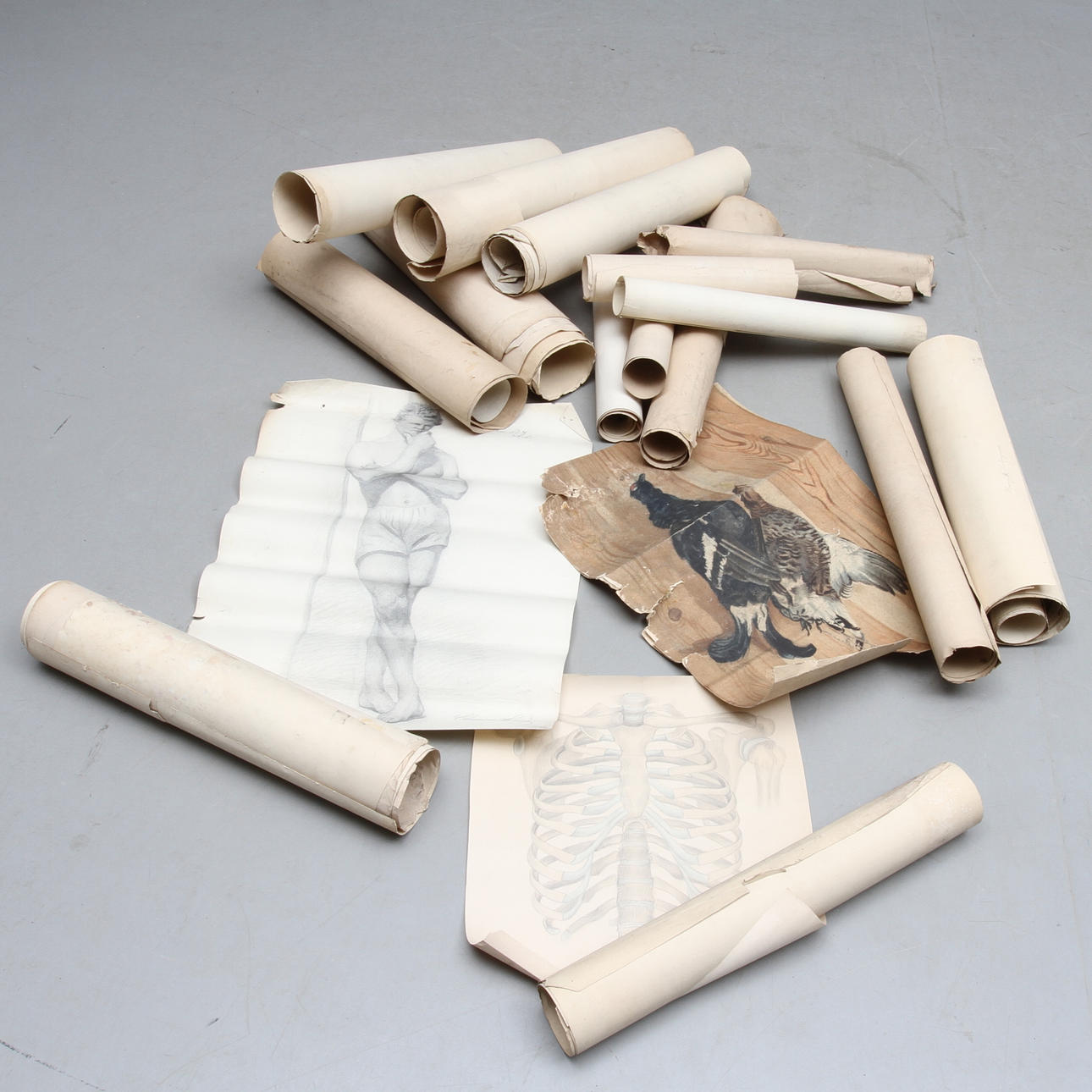 ELEONORA HENNING LINDSTROM. ca 35 st. teckningar och skisser, signerade.