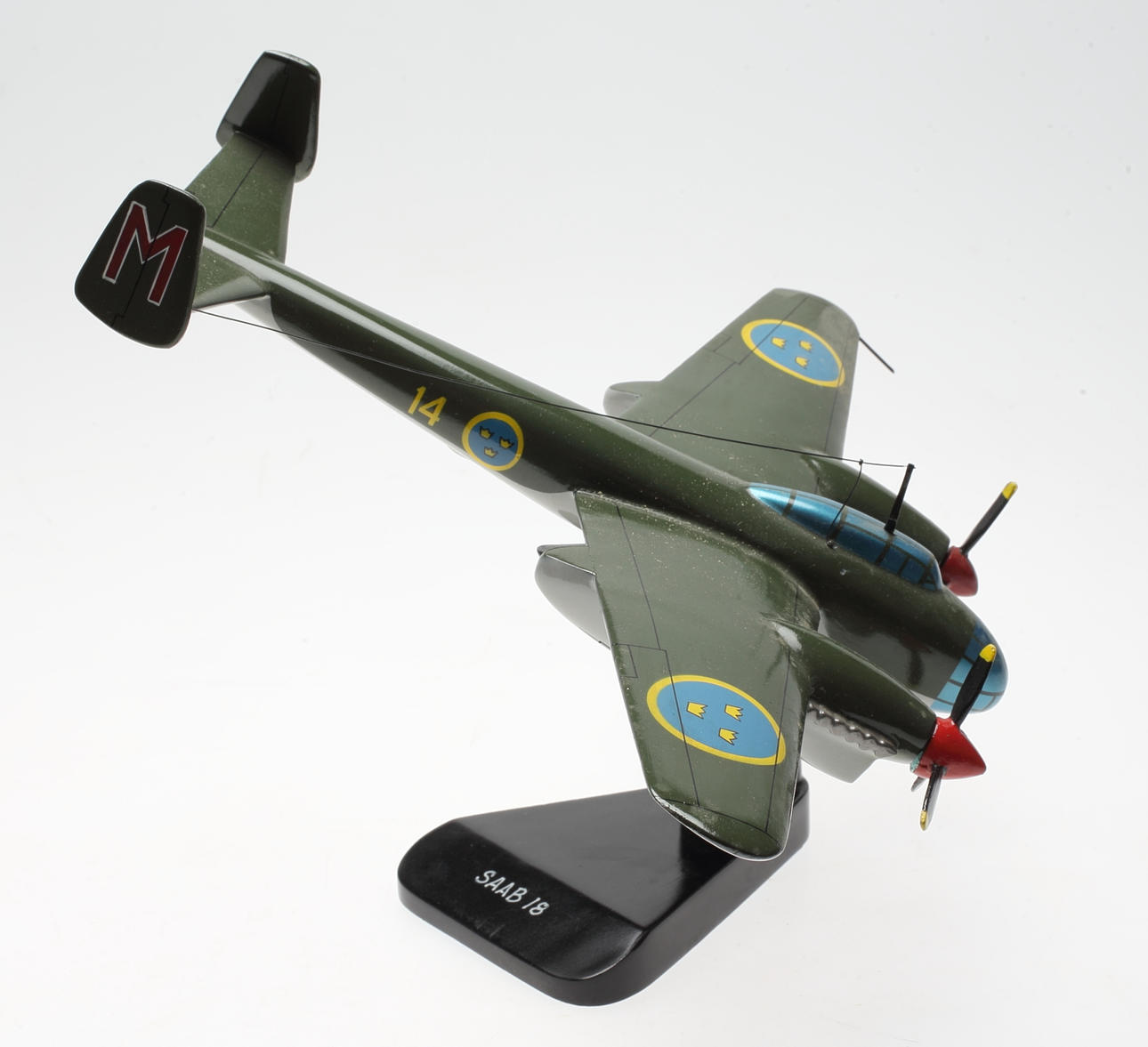 MODELLFLYGPLAN, "SAAB 18", trä, 1900-tal.