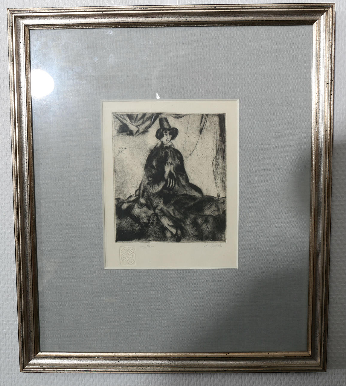 JULES SCHYL. Etsning, signerad.
