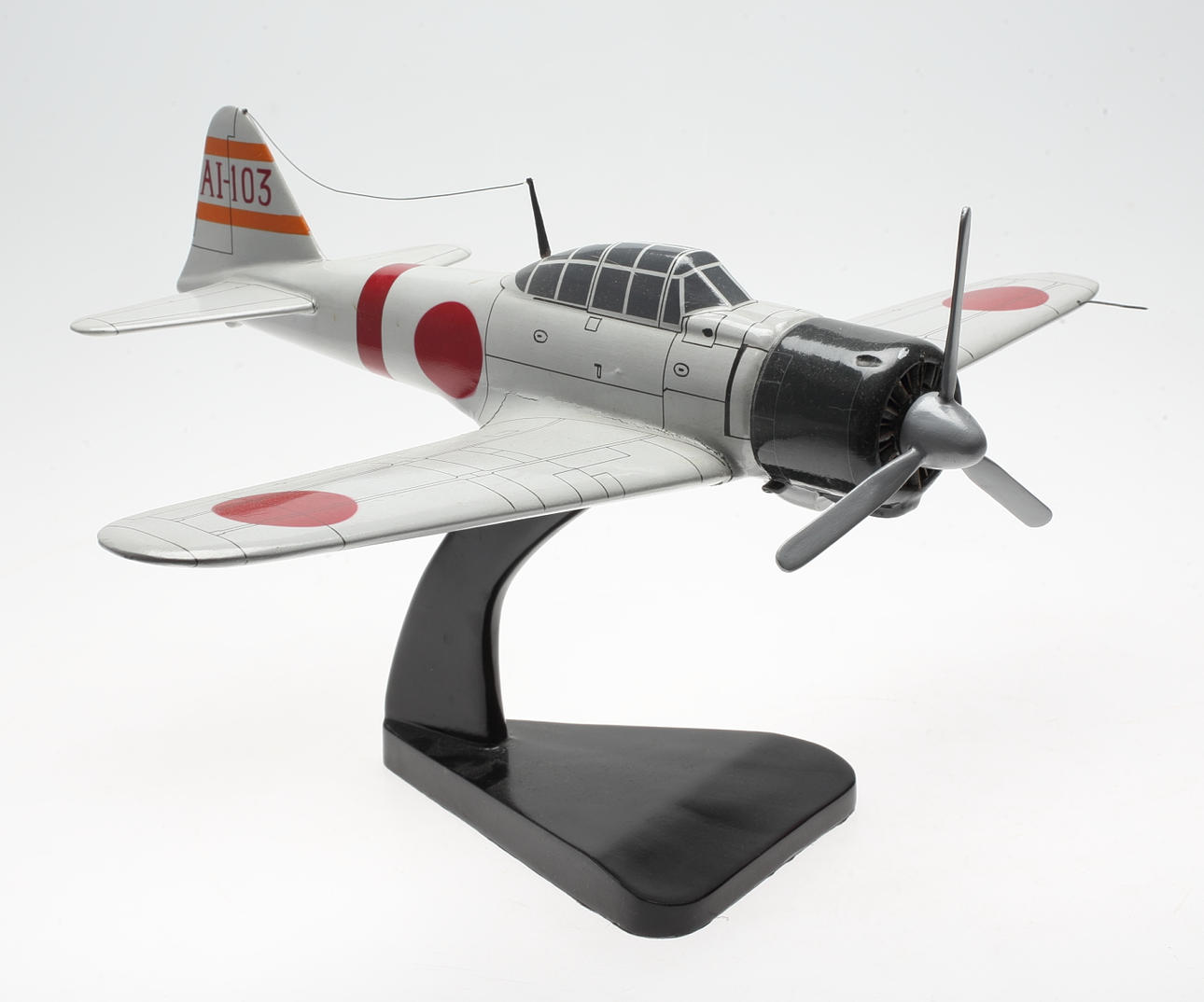 MODELLFLYGPLAN, "Mitsubishi A6M Zero", trä, 1900-tal.