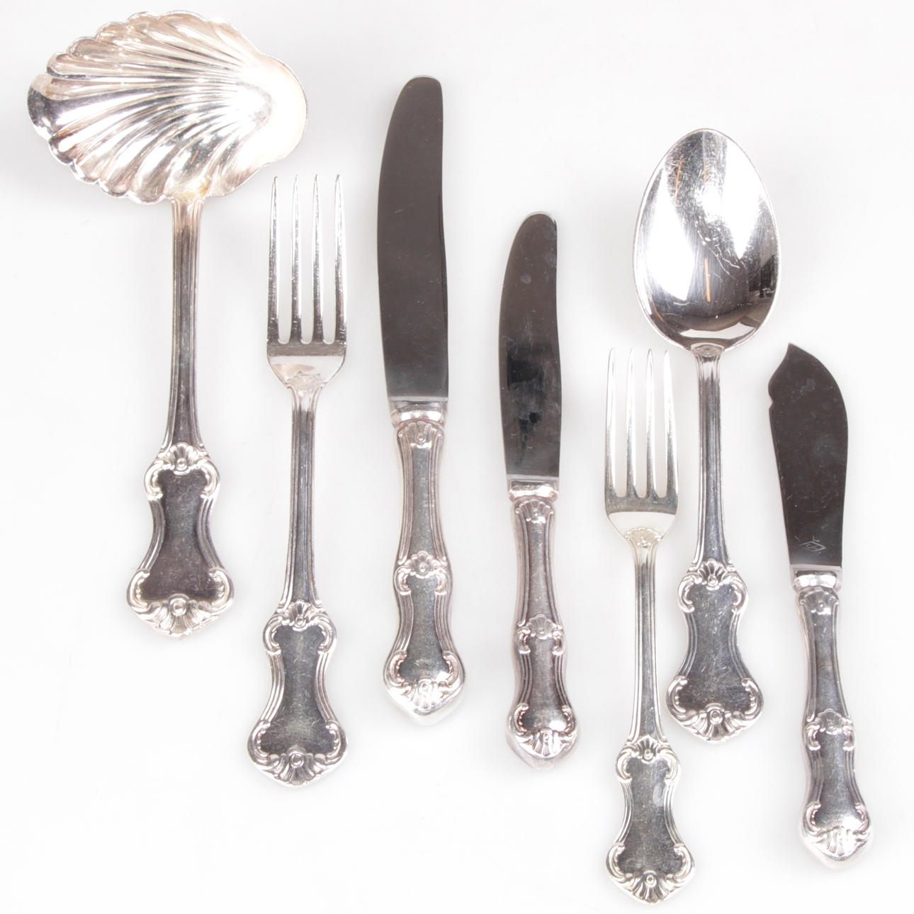 BESTICKSUPPSÄTTNING, 63 delar, nysilver, "Patricia", Mema, 1900-tal.