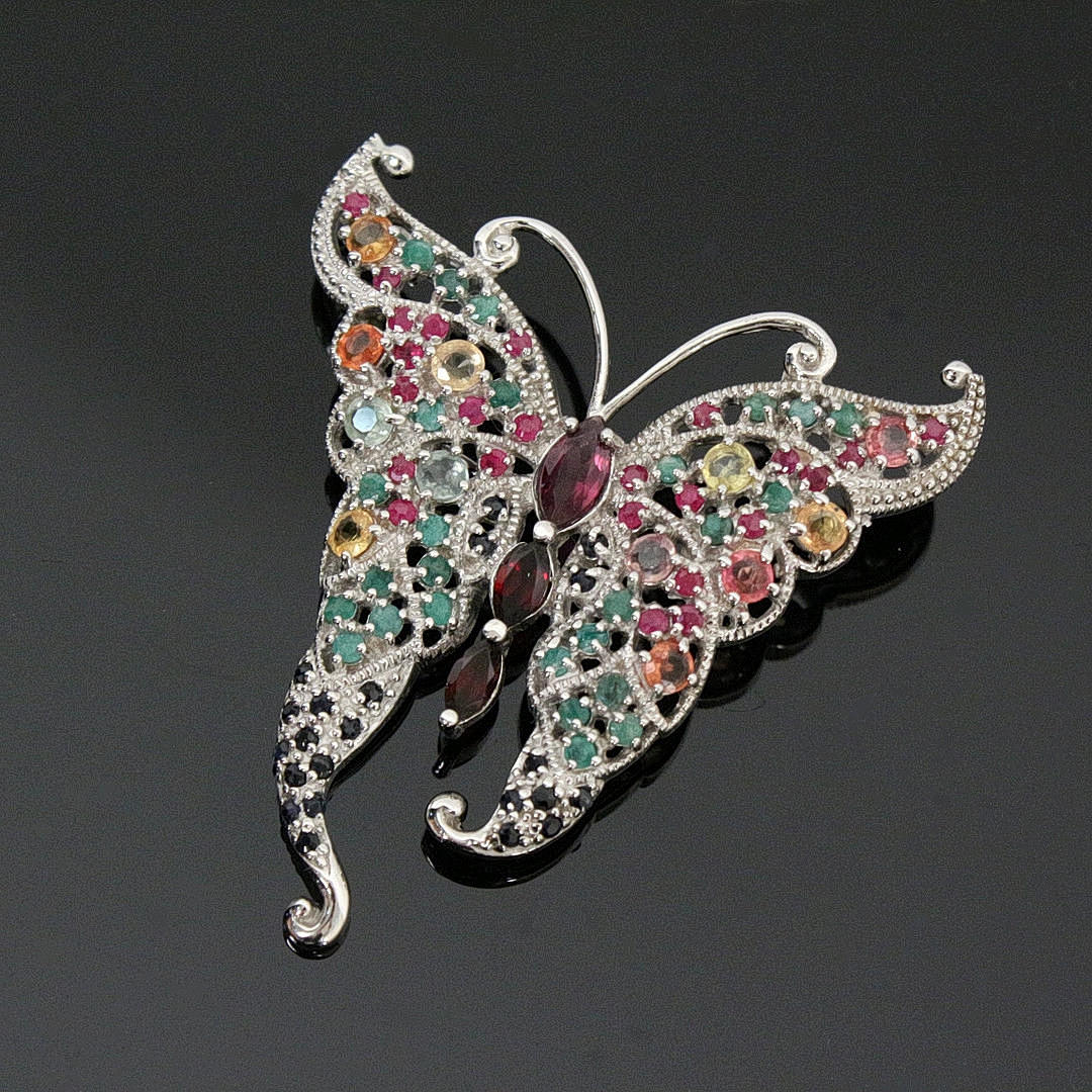 Brosche 'Schmetterling', 925er Silber.