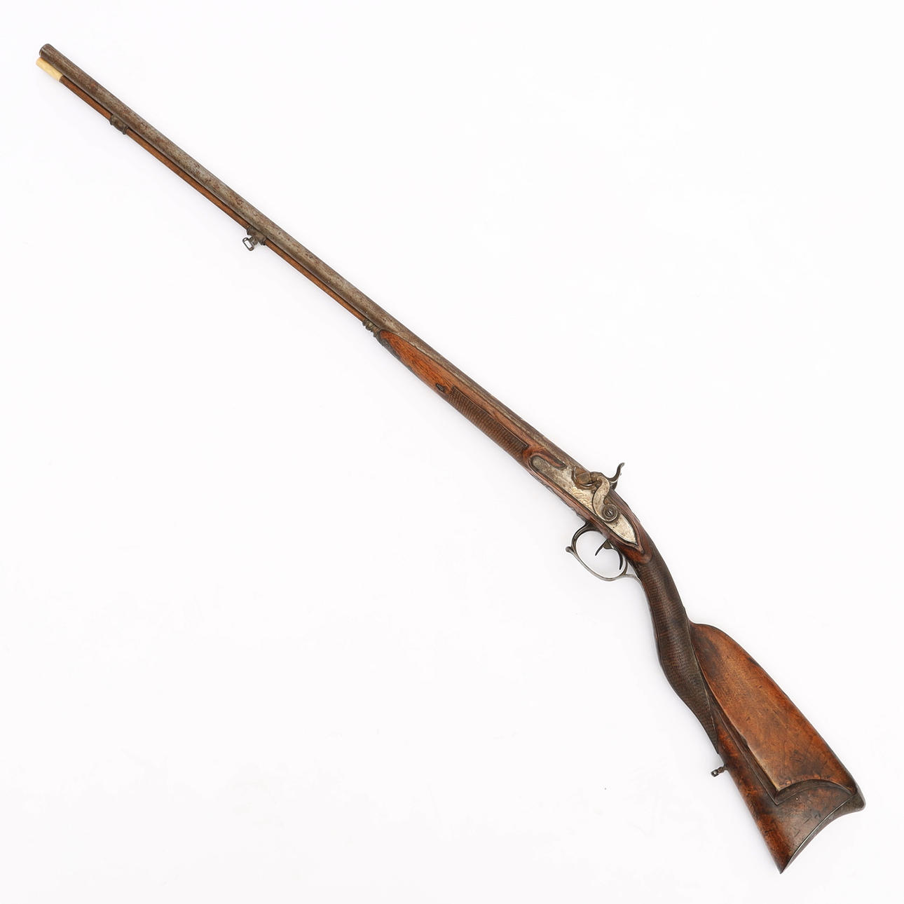 A double-barreled breech-loading rifle, converted, marked “Pirmet á ...