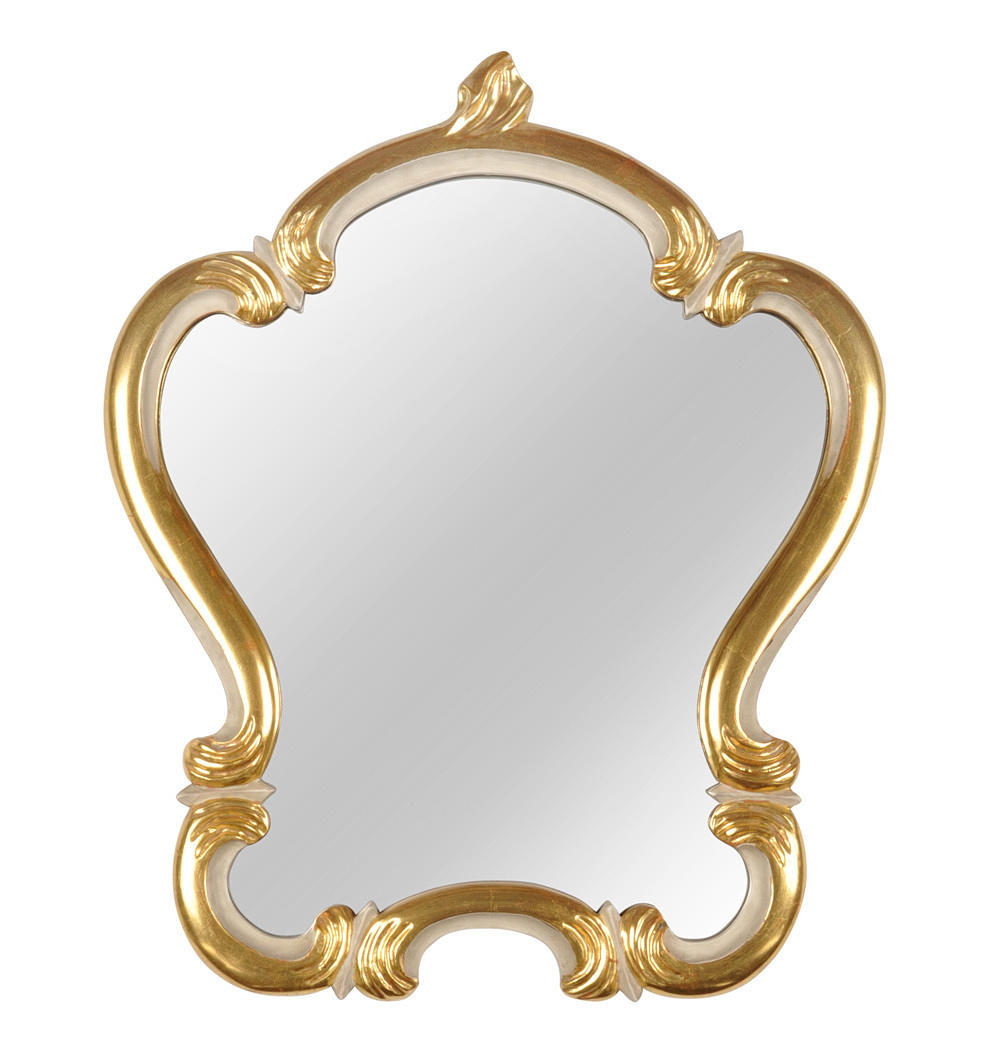 MEDAILLIONSPIEGEL. Elfenben och guld inställning, nätta format.