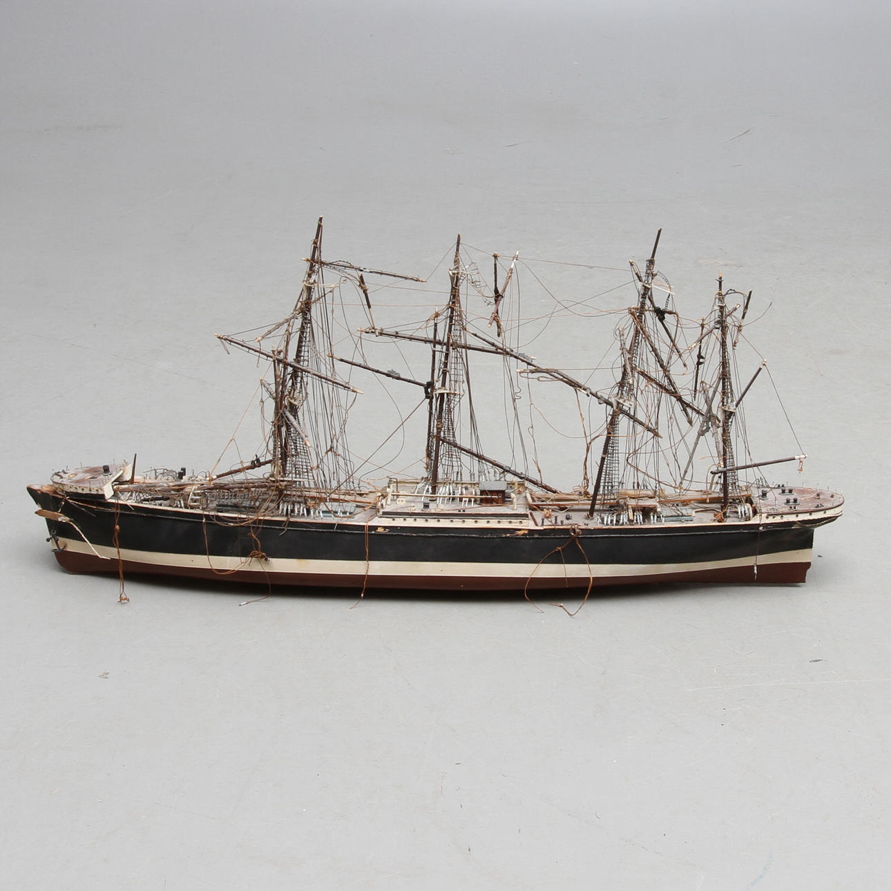 FARTYGSMODELL, 5 mastad, 1900-tal.