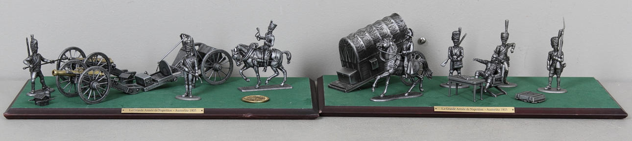MINIATYRER, metall, Napoleons armé, Austerlitz.
