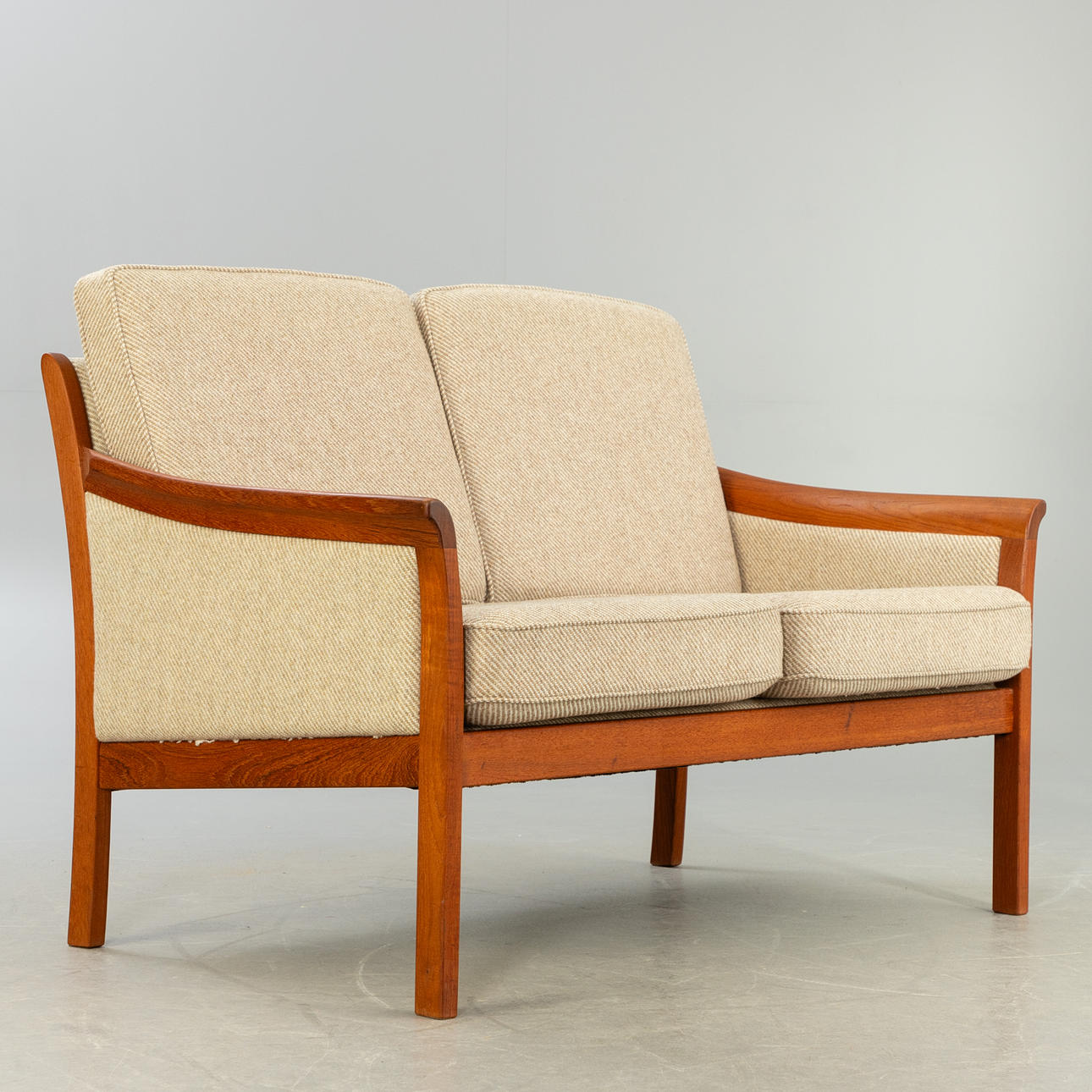 2-sits soffa i teak, skandinavisk design.