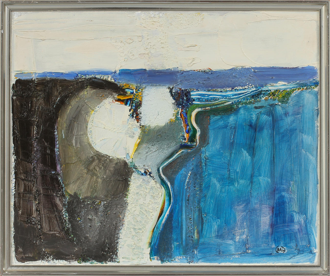 BENGT ARNE LINDEROS. "Bild vid havet", olja på duk, signerad BAL.