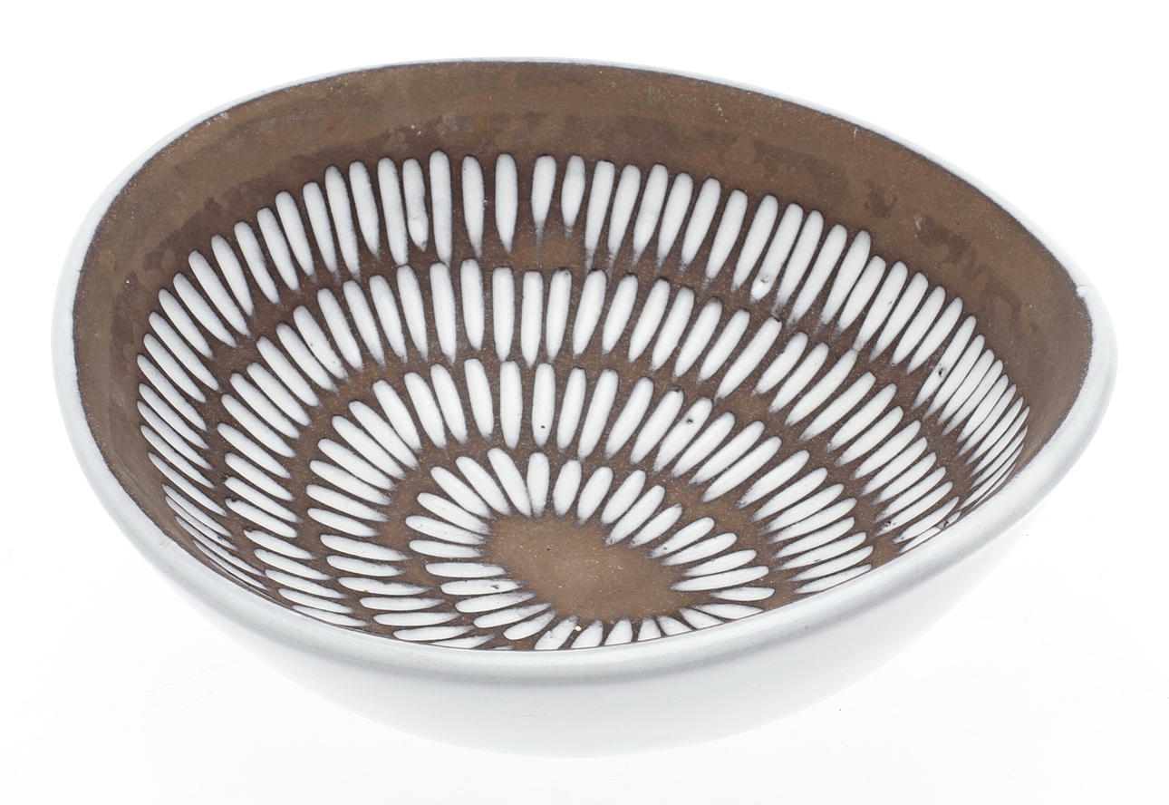 SKÅL, lergods, "Negro" Ingrid Atterberg, Ekeby, 1950/60-tal.