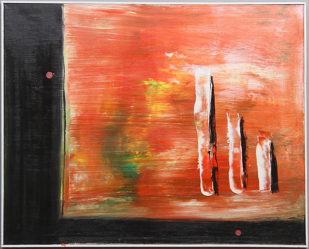 OIDENTIFIERAD KONSTNÄR. Olja på duk, troligen finsk konstnär, signerad och daterad 91.