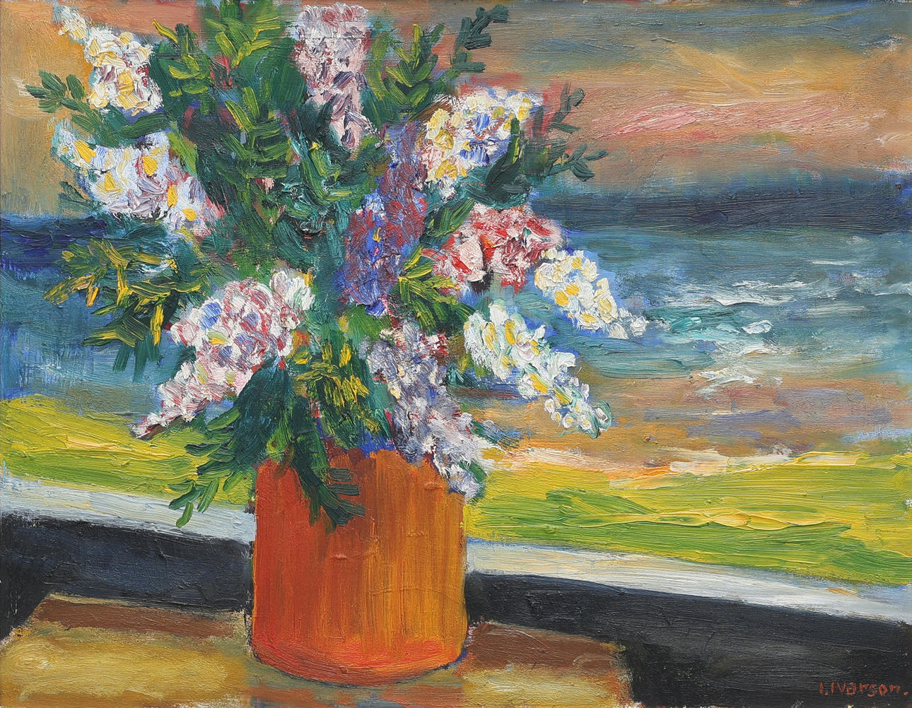 IVAN IVARSON. FLOWER STILL LIFE.