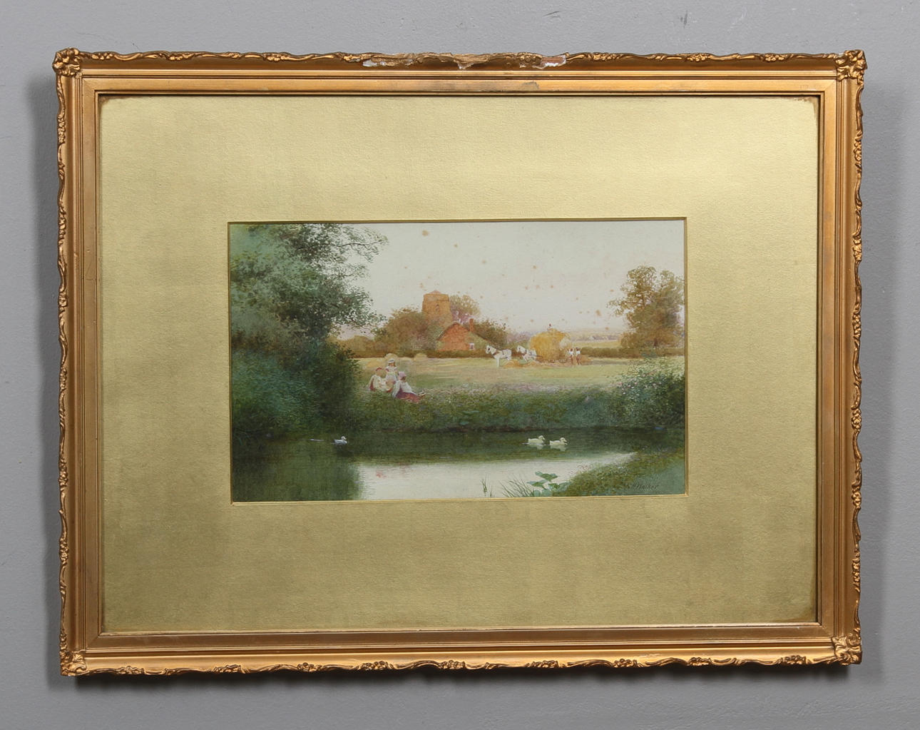 ROBERT HOLLANDS WALKER. akvareller, 2 st, signerade.