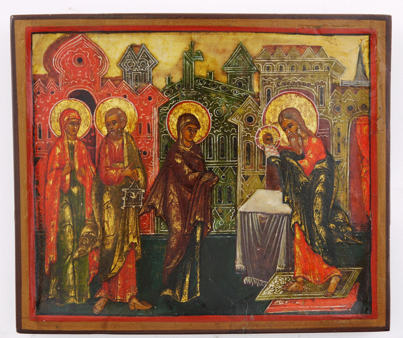 IKON, Kristi skildring i templet, ca 1850.