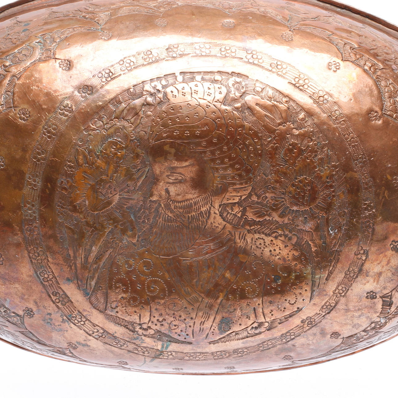 OLJELAMPA, koppar, orientalisk.