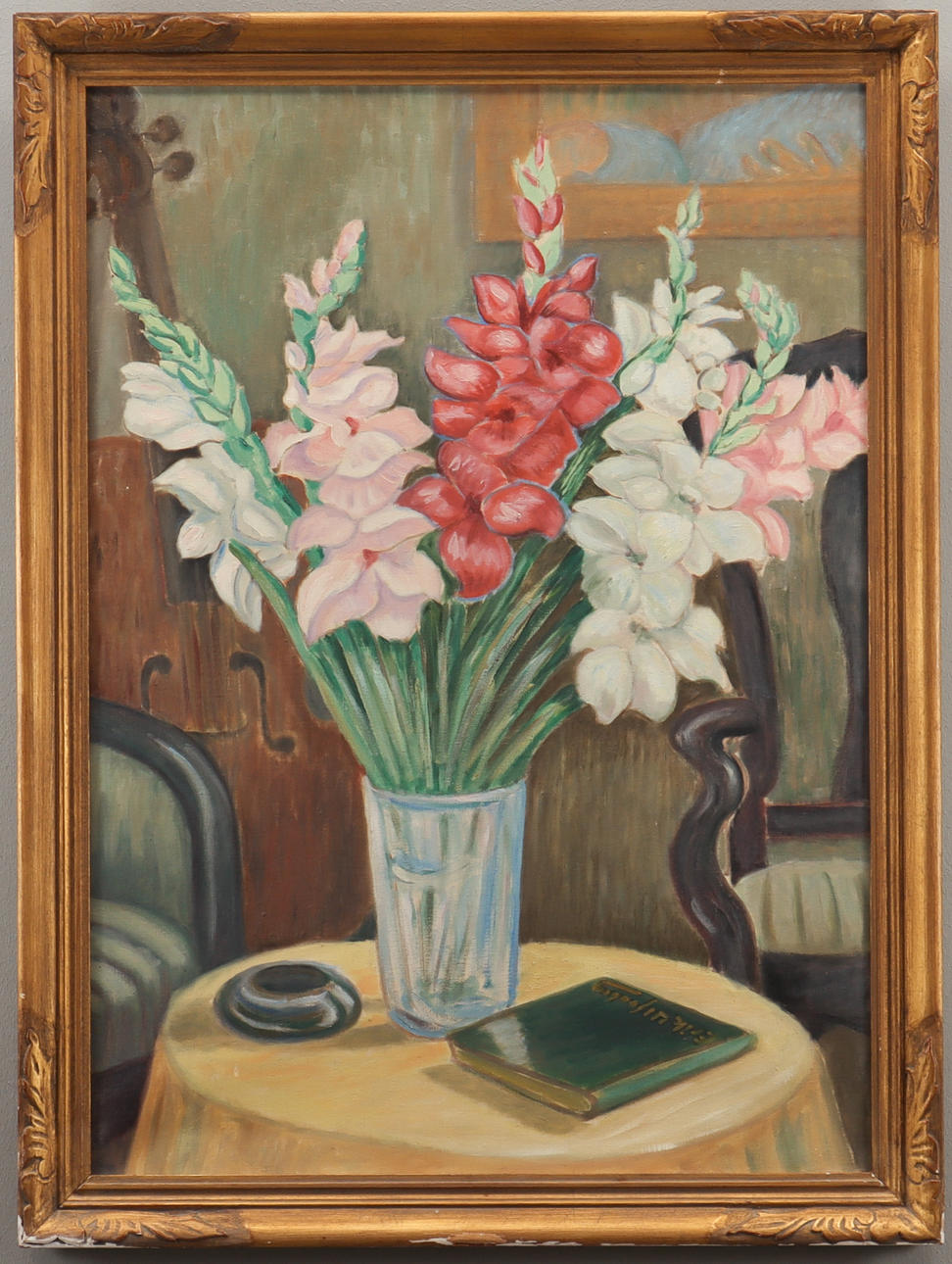 ERIK ULFENBERG. Stilleben med gladiolus i vas.