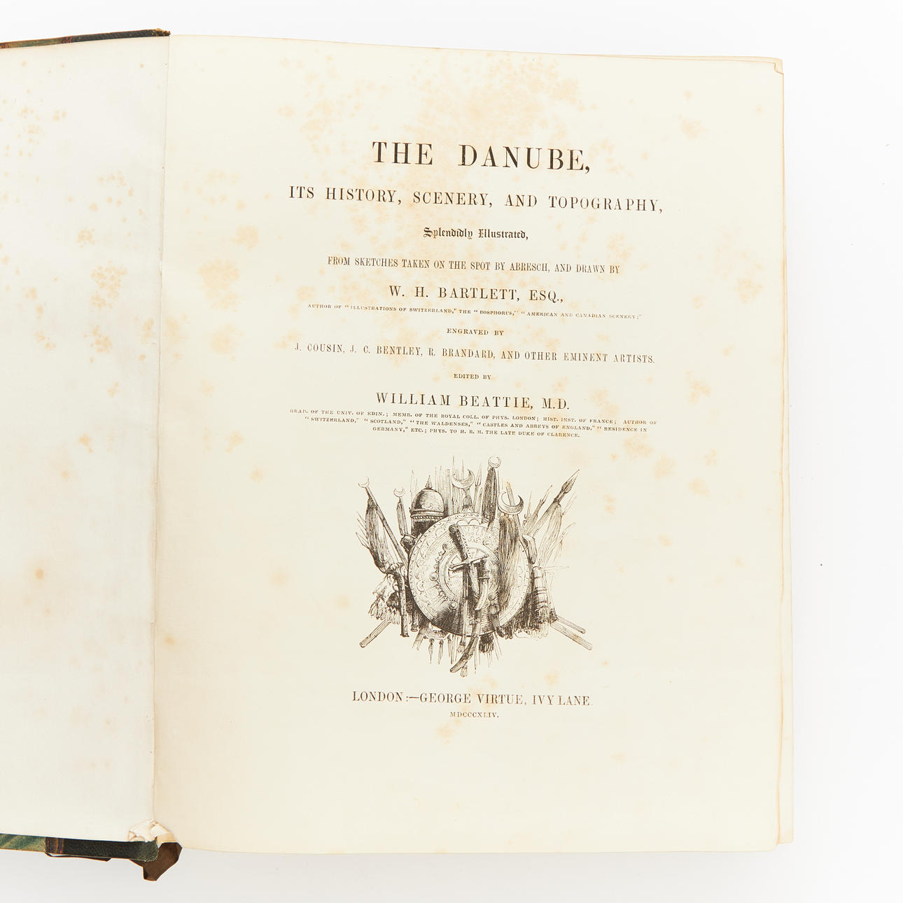 EL DANUBIO DE BARTLETT, 1844, con litografía.