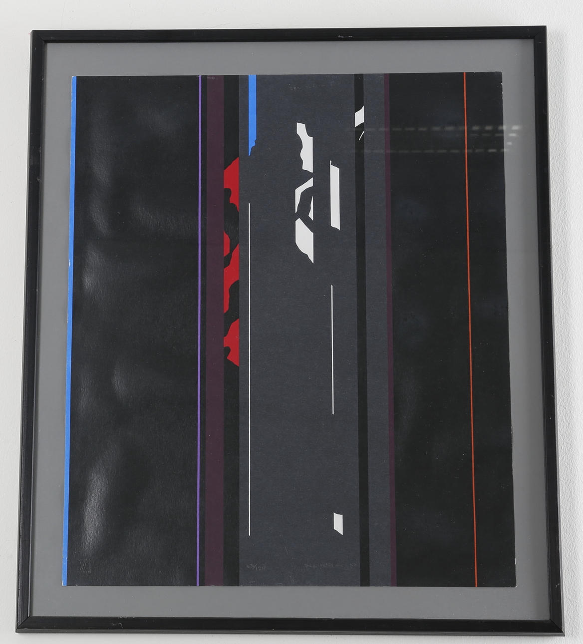 NILS KÖLARE. Litografi/montage, signerad, numrerad 63/125, daterad -87.