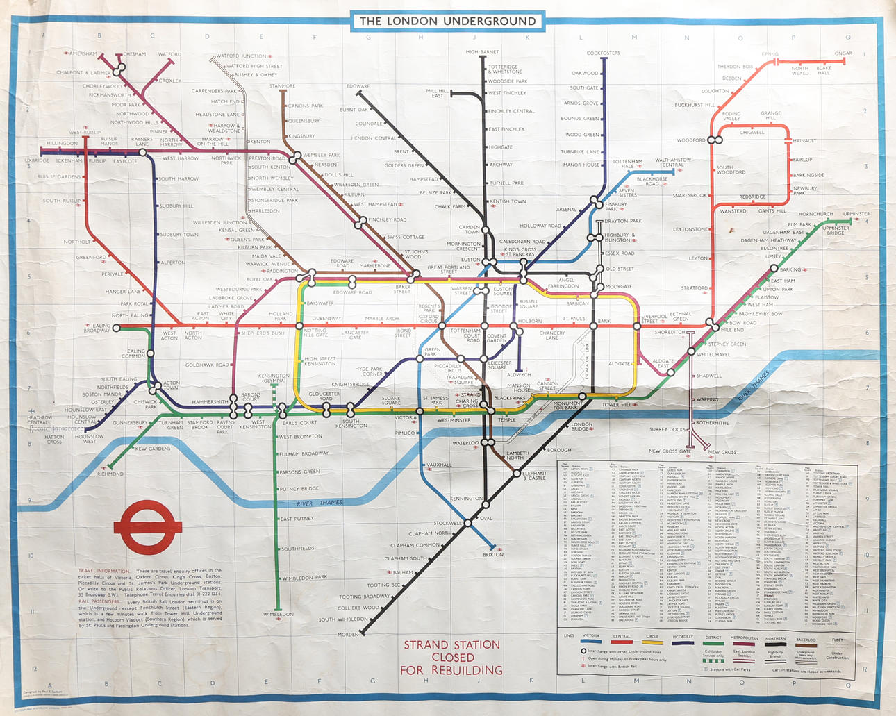THE LONDON UNDERGROUND POSTER MAP, CIRCA 1973.