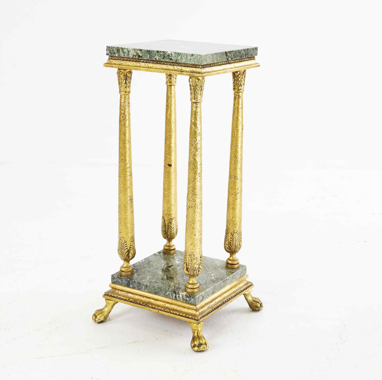 PIEDESTAL, marmor, förgylld, 1900-tal.