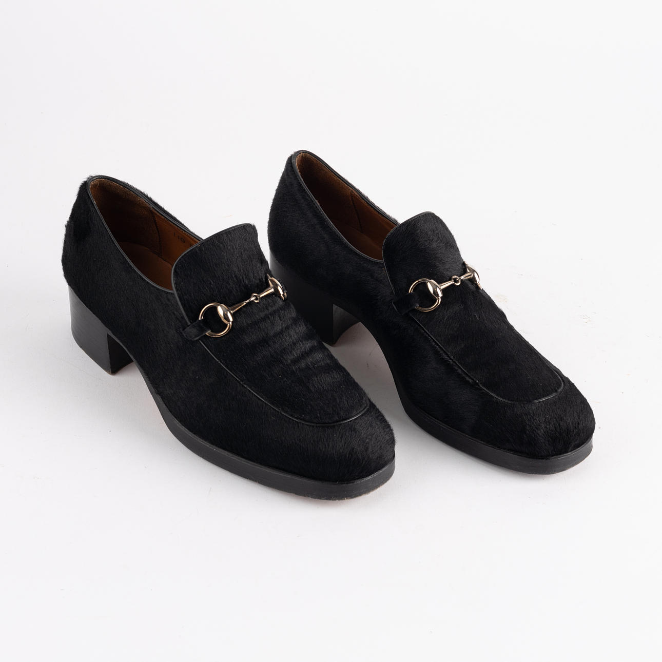 GUCCI, loafers, leather and pony hair, Horsebit,, size. I display picture 2