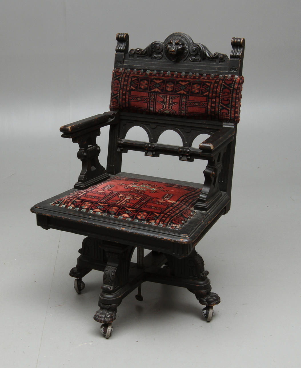 SKRIVBORDSTOL, nyrenässans, sent 1800-tal.