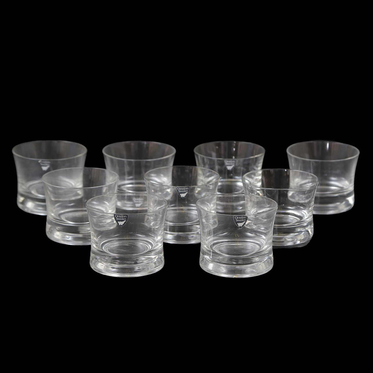 9 WHISKEYGLAS, ORREFORS.