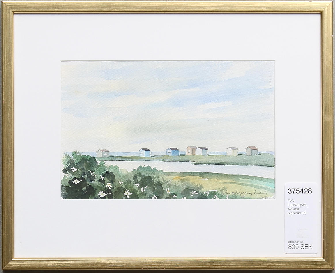 EVA LJUNGDAHL. Akvarell. Signerad.