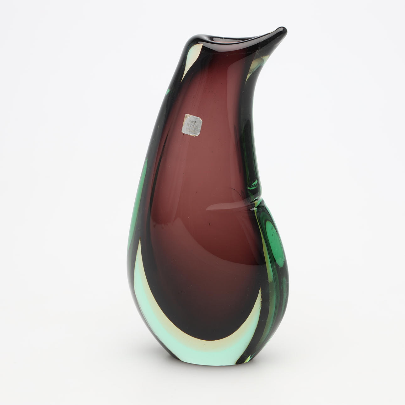 VAS, glas, etikettmärkt, Murano, Italien.