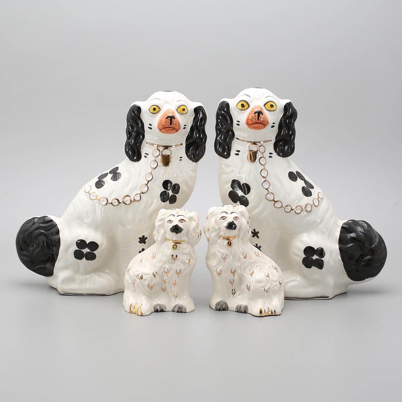 PRYDNADSHUNDAR, 4 st, porslin, Beswick, England, 1900-tal.