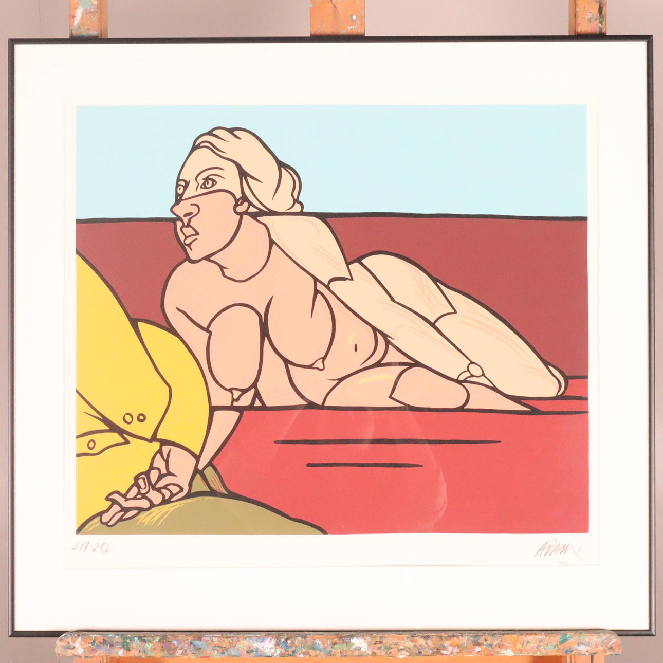 VALERIO ADAMI. LITHOGRAPHY, signed and numbered.