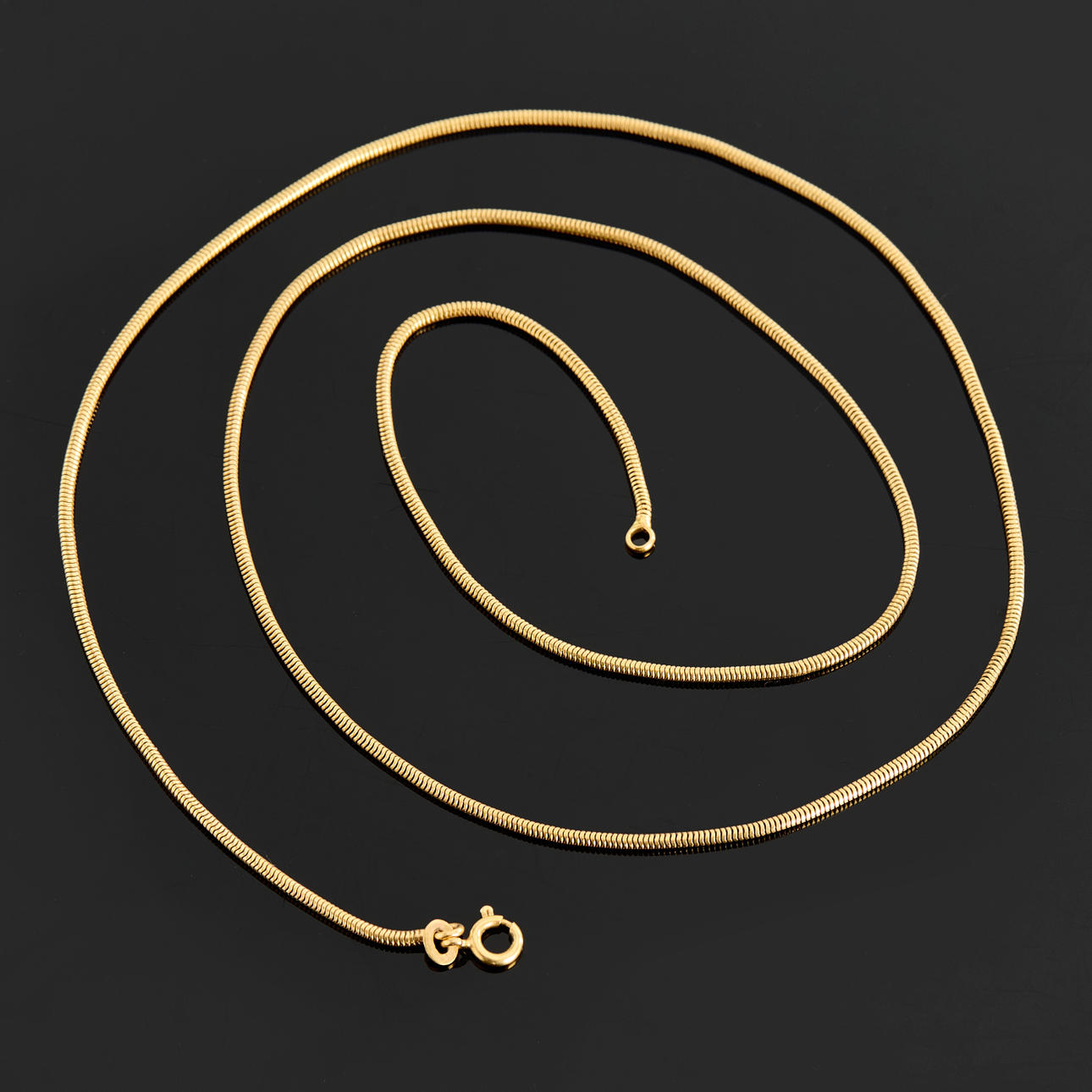 HALSKEDJA, 18k guld, ormlänk.