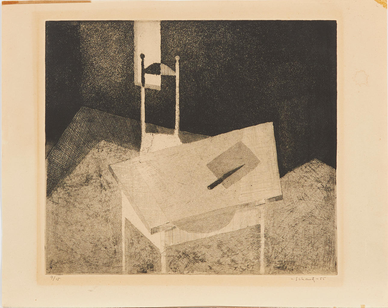 PHILIP VON SCHANTZ. Radierung, Stillleben.