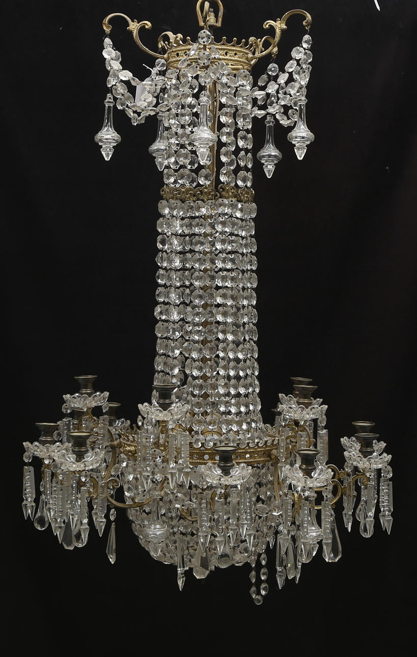 LJUSKRONA, oscariansk, 1800-talets andra hälft, höjd 100 cm.