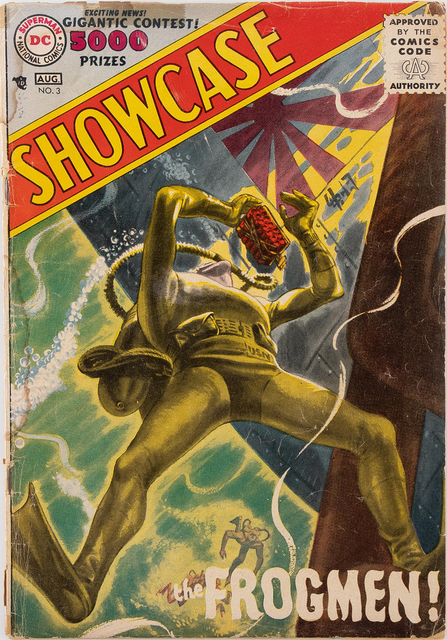 CÓMIC, DC Comics «Showcase, the Frogmen!«, #3 ago. en 1956.