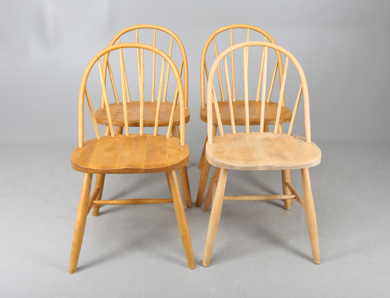 PINNSTOLAR, 4 st, Nässjö stolfabrik, 1950/60-tal.