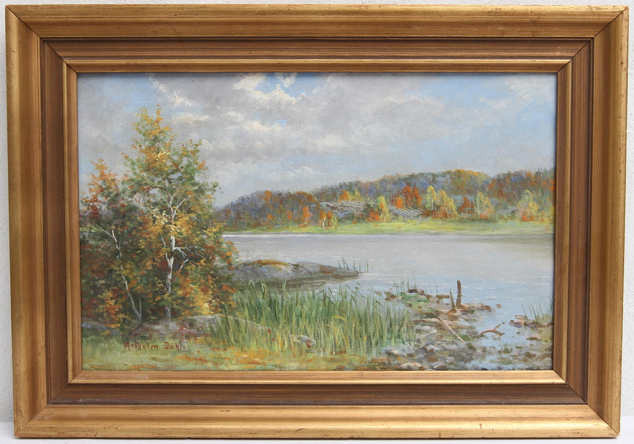 ANSHELM DAHL. Olja på duk. Signerad.