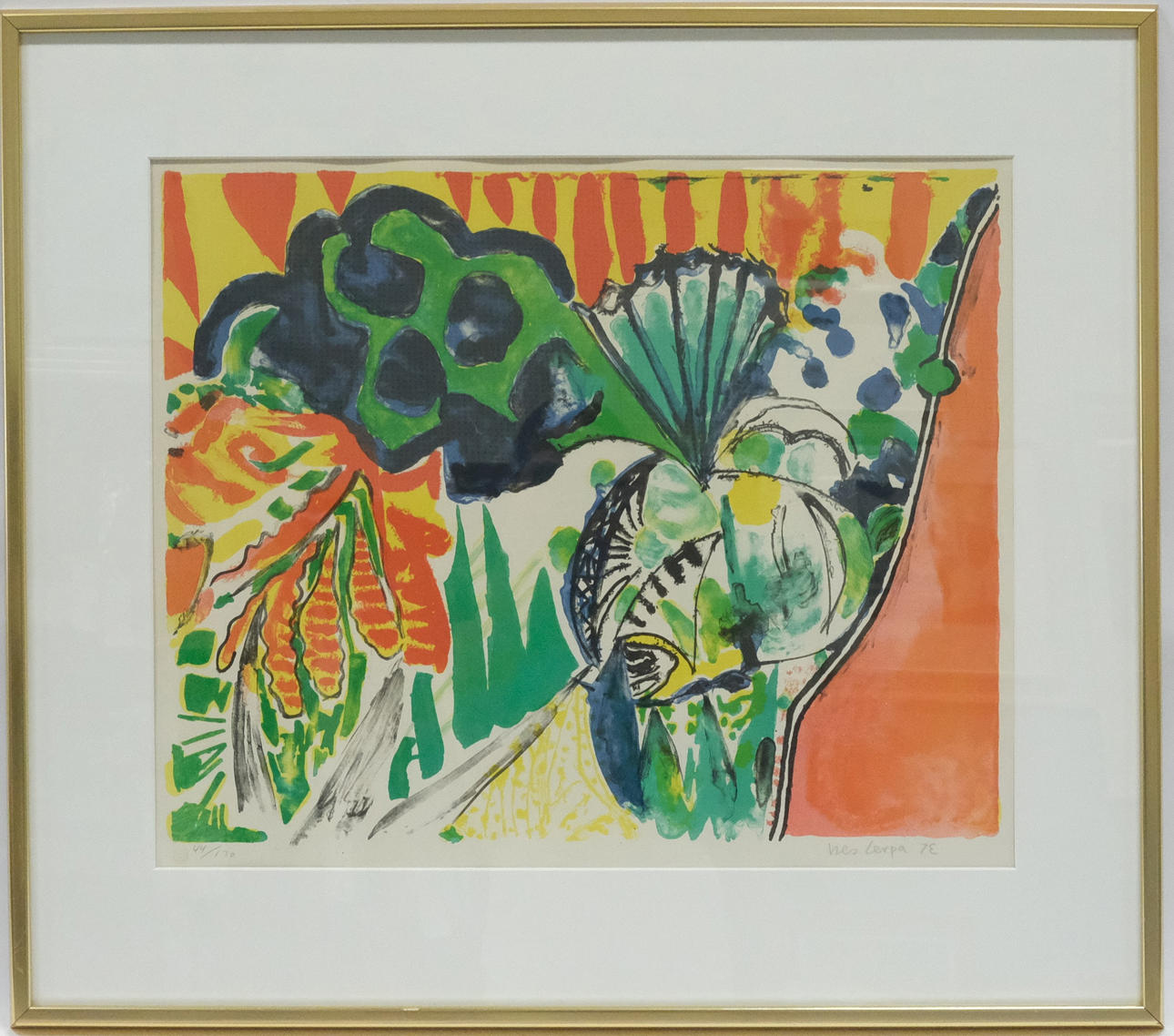 NES LERPA. LITOGRAFIA. ABSTRAKTI SÄVELLYS.