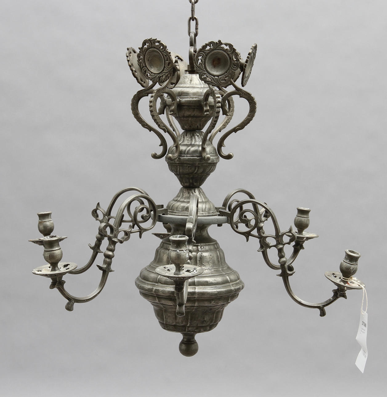 LJUSKRONA. Tenn, höjd 62 cm.