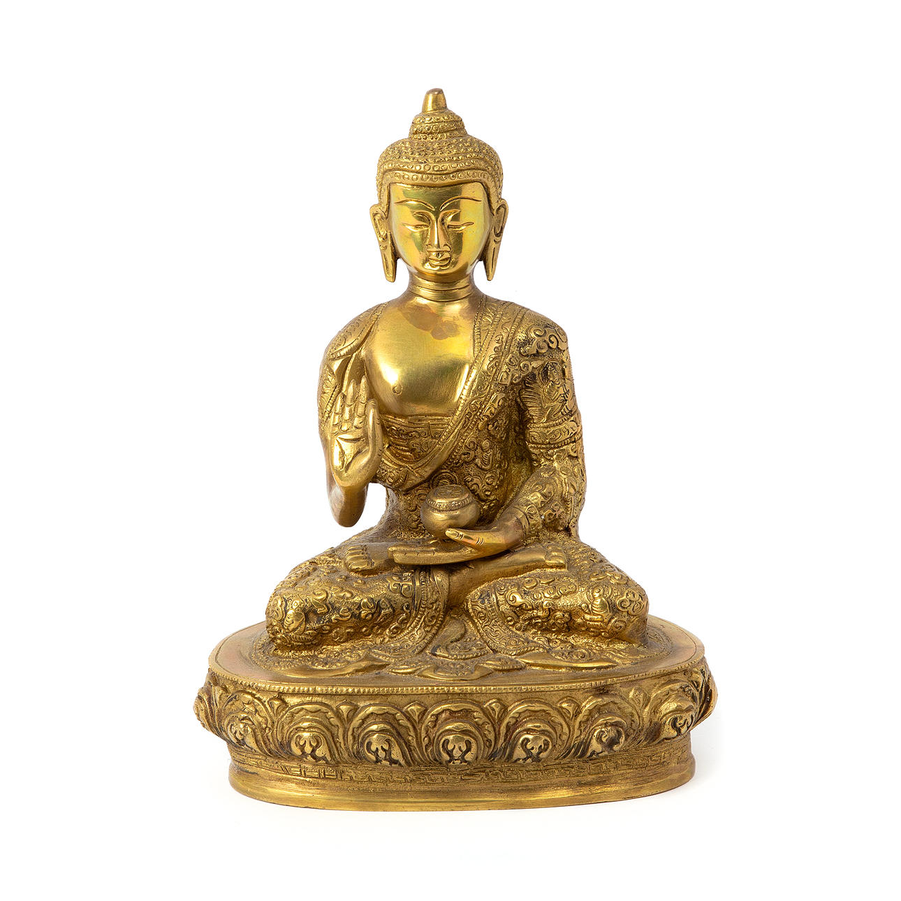 SKULPTUR, Buddha, brons, 1900-talets slut.