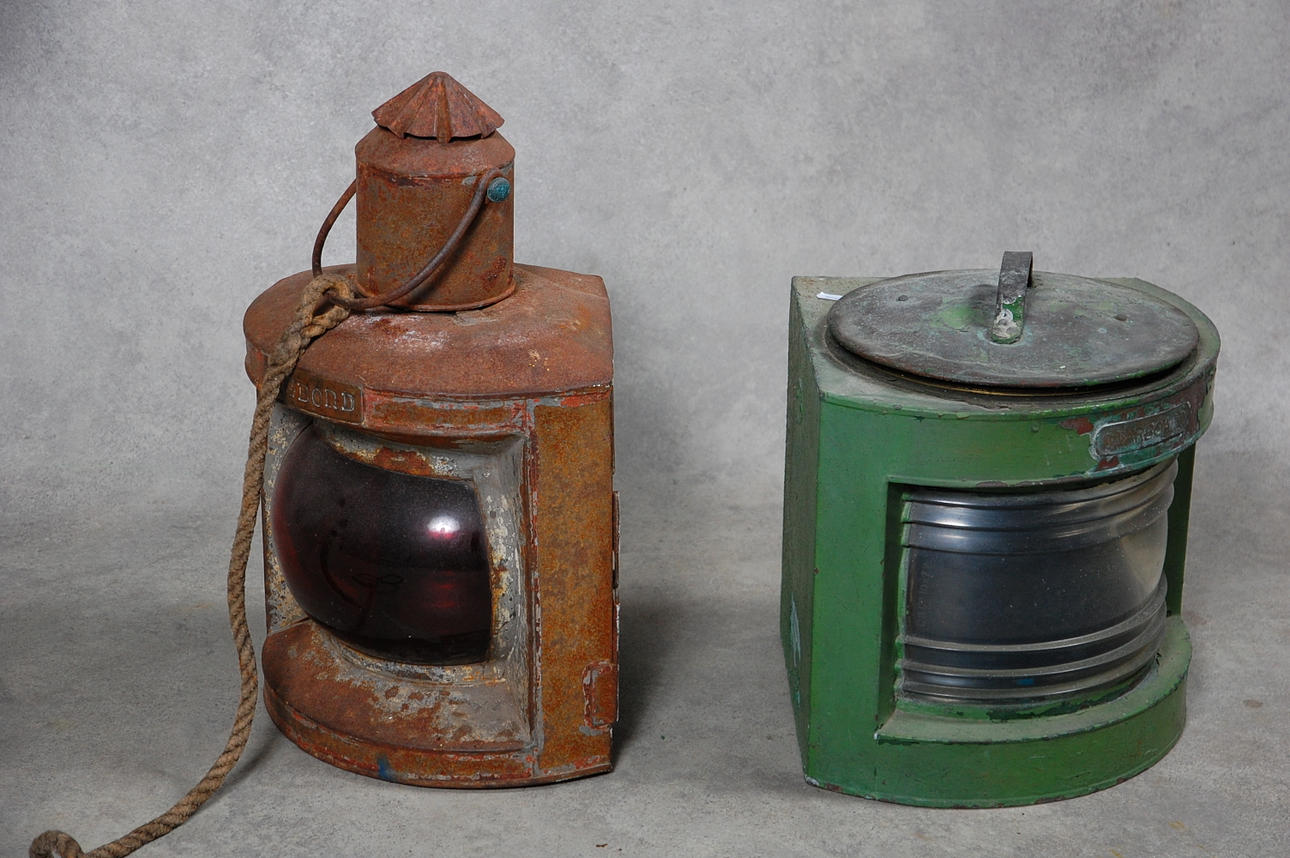 LANTERNOR, 2 st, styrbord, babord, 18,-1900-tal.