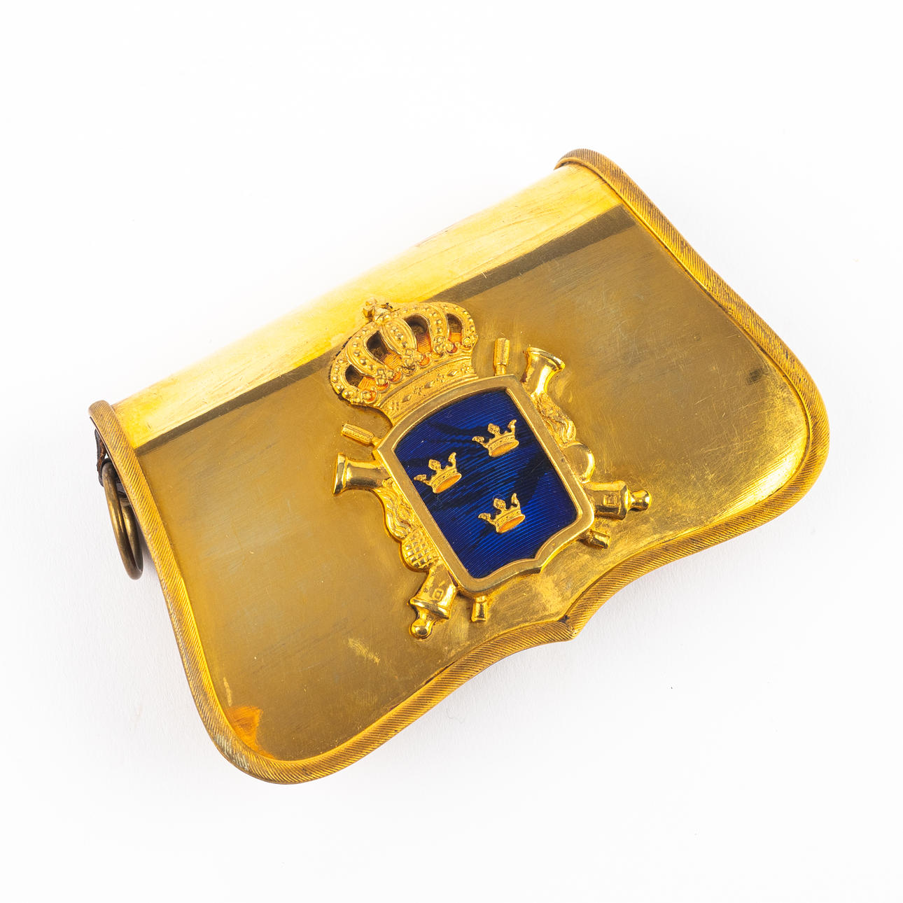 CARTOUCHE BOX, m/1859, for an officer of the Wende Artillery Regiment ...